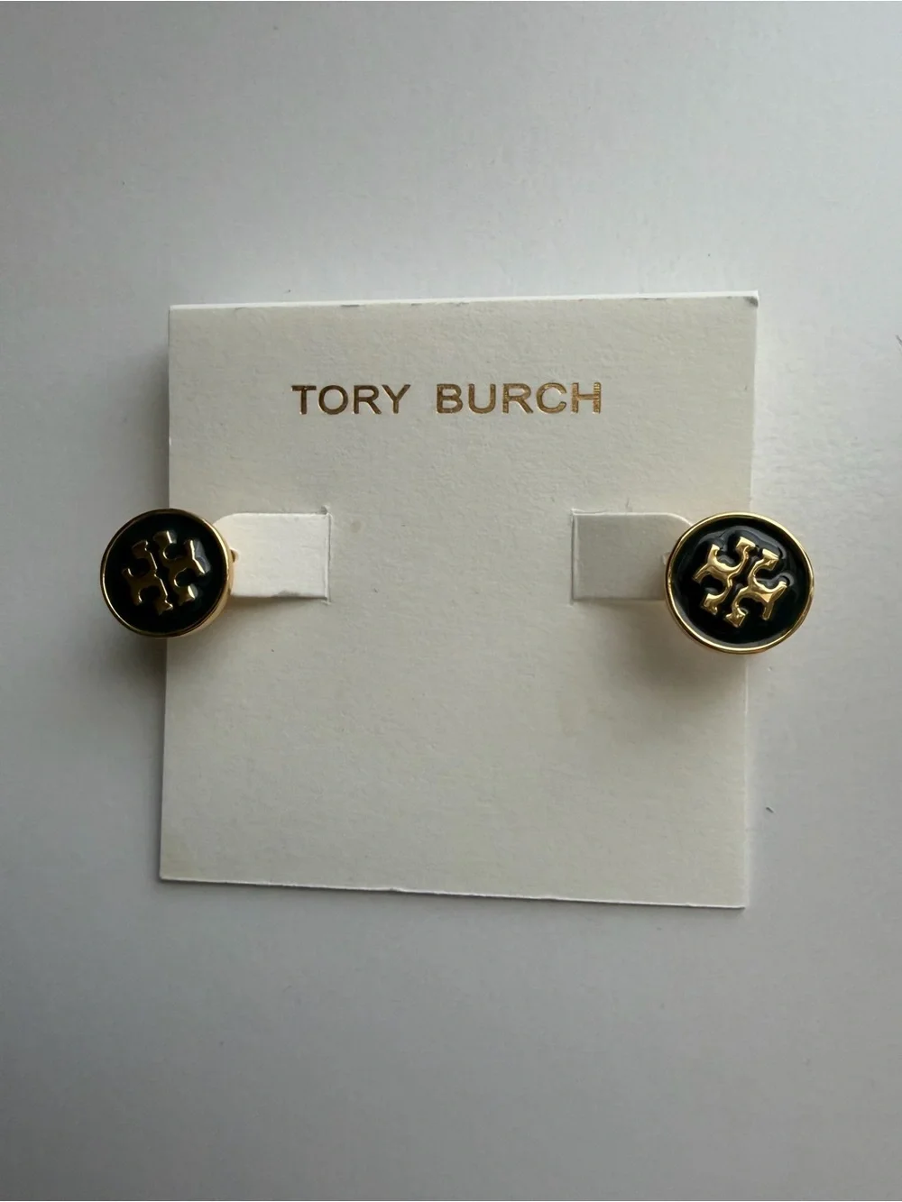 Tory Burch Reversible Green Enamel and Crystal GoldTone Icon Circle Earrings